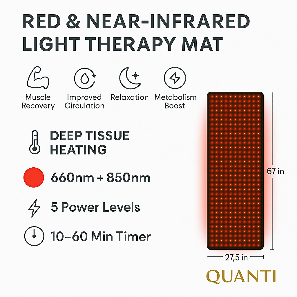 Red Light Therapy Full Body Mat with Infrared – Wellness & Recovery
