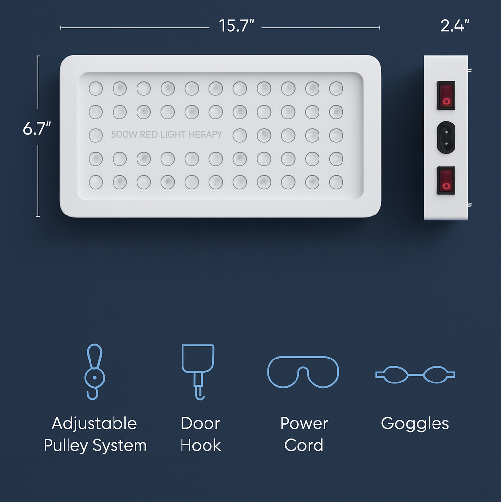 300W Red Light Therapy Panel with Infrared – Skin, Muscle & Wellness Recovery