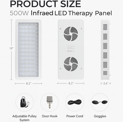 500W Red Light Therapy Panel with Infrared – Skin, Muscle & Recovery Support